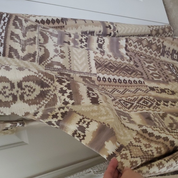 Polo Ralph Lauren Beige Geometric Long Sleeve Dress - Picture 6 of 9